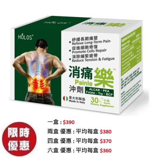 Holos新活方消痛樂Painle 30包/盒｜植物草本配方紓緩關節肌肉慢性痛推薦