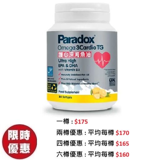 Paradox 護心深海魚油30粒/樽 | 三高血管防護推薦